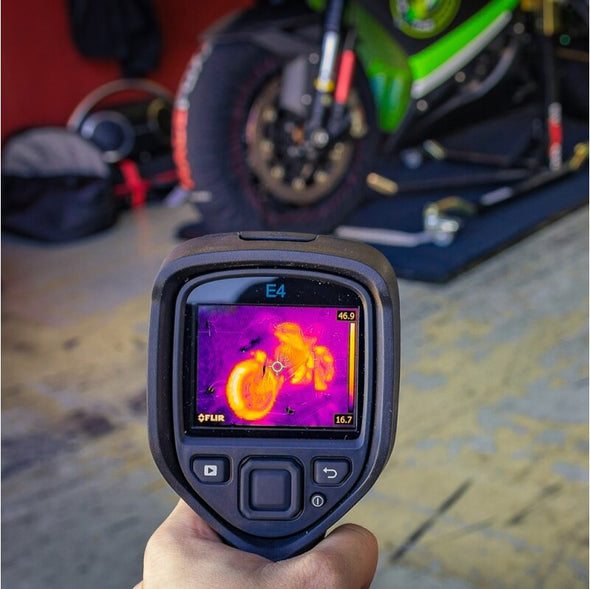 Mantas calefactoras para neumáticos de moto PRO 80/100°C SUPERBIKE Amarillo Fluo