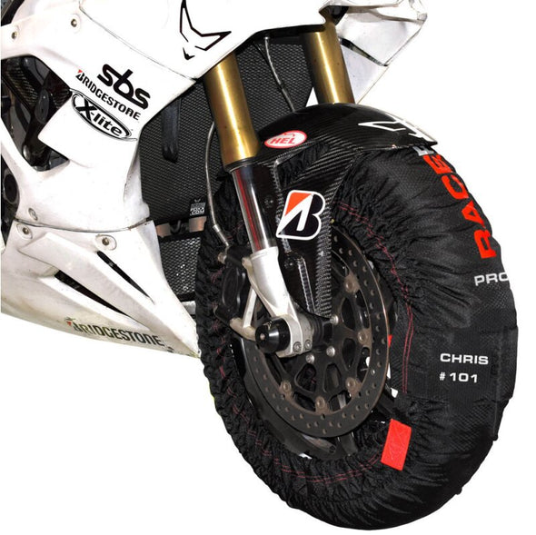 Couvertures chauffantes pneus moto PRO 80/100°C SUPERBIKE Noir