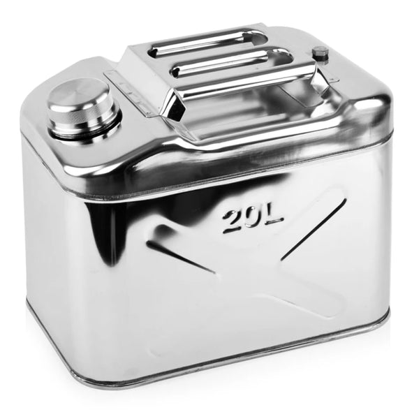 20 litre horizontal stainless steel jerycan