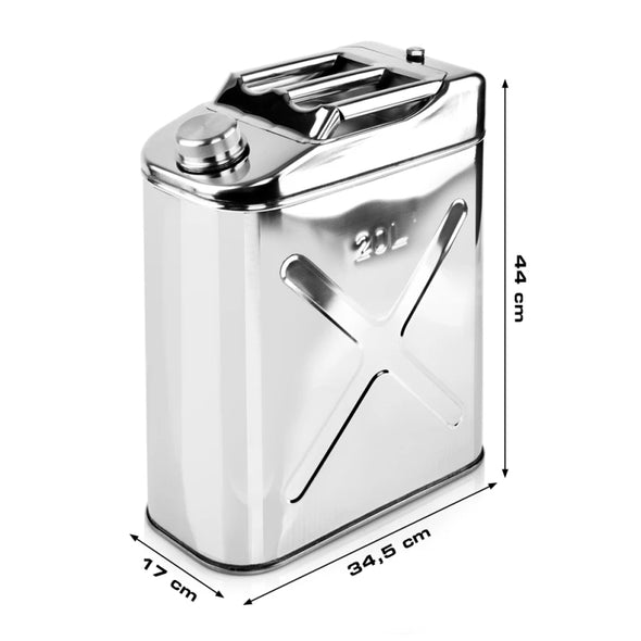 20 litre vertical stainless steel jerycan