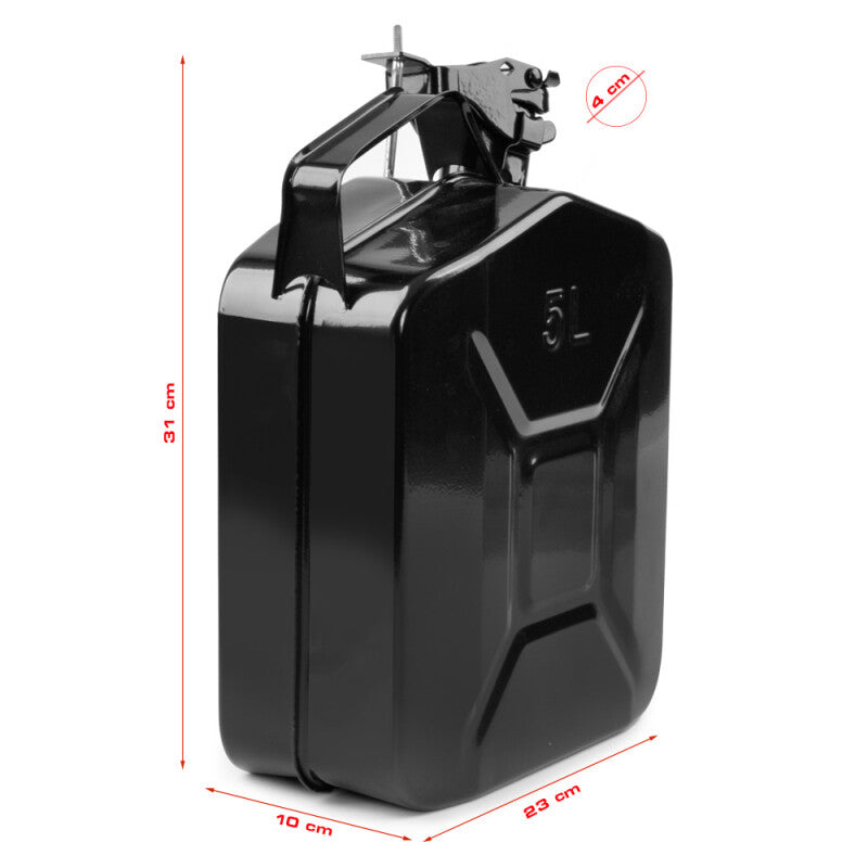 Jerrican Eau ProCar Jerrican à Essence - 5 L - Noir - Homologation ONU Jerrican Essence Jerrican Eau ProCar Jerrican à Essence - 5 L - Noir - Homologation ONU Jerrican Essence