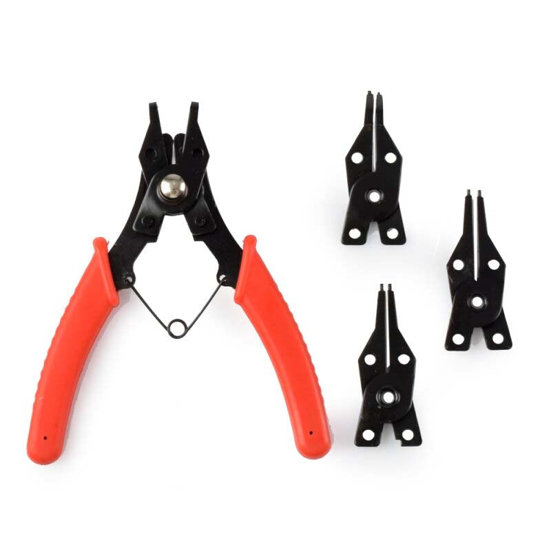 Qiilu 11 Pièces Pince à Circlips - Kit Complet Pinces Anneaux D'Arrêt Internes Externes