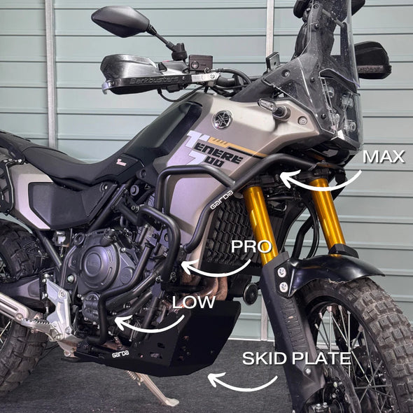 Crash bars GARDA PRO - Yamaha Ténéré 700 2025 Noir