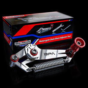 BPA RACING FRANCE - Outil de réglage de tension de chaine moto rouge